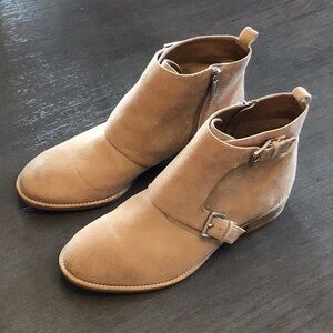 Michael Kors Tan Suede Ankle Boots with Buckle Women’s 9.5M